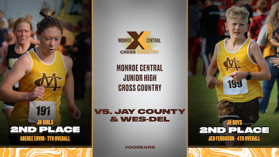 Boys and Girls Cross Country both 2nd against Jay County & Wes-Del cover photo