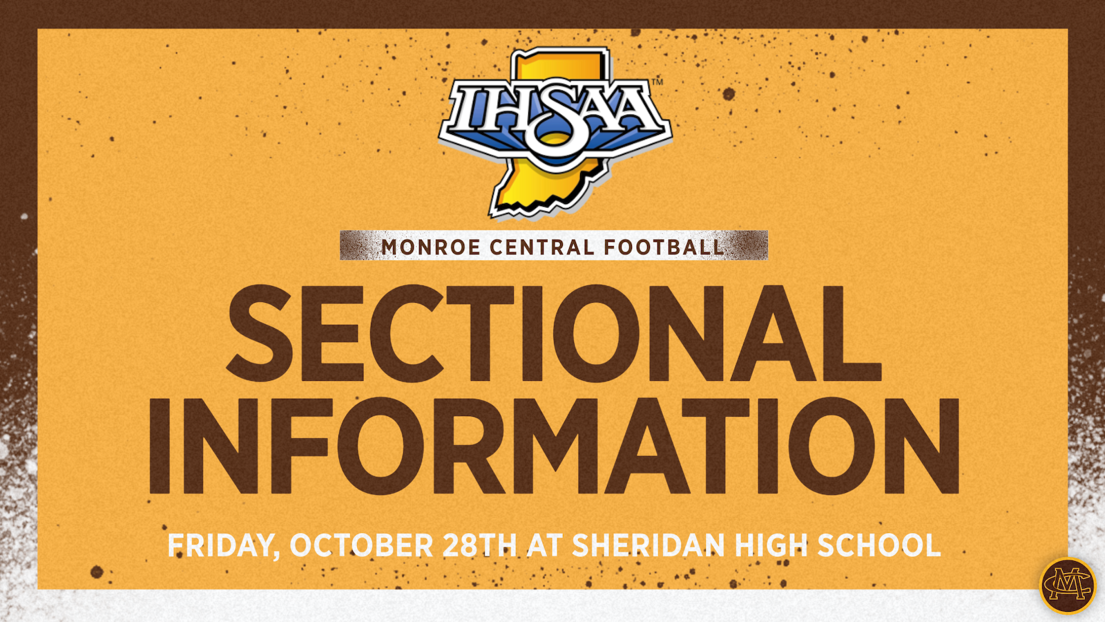 Varsity Football Sectional  Semi-Final Information @ Sheridan cover photo