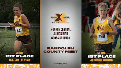 Junior High Cross Country; Boys and Girls both 1st at the Randolph County Meet cover photo