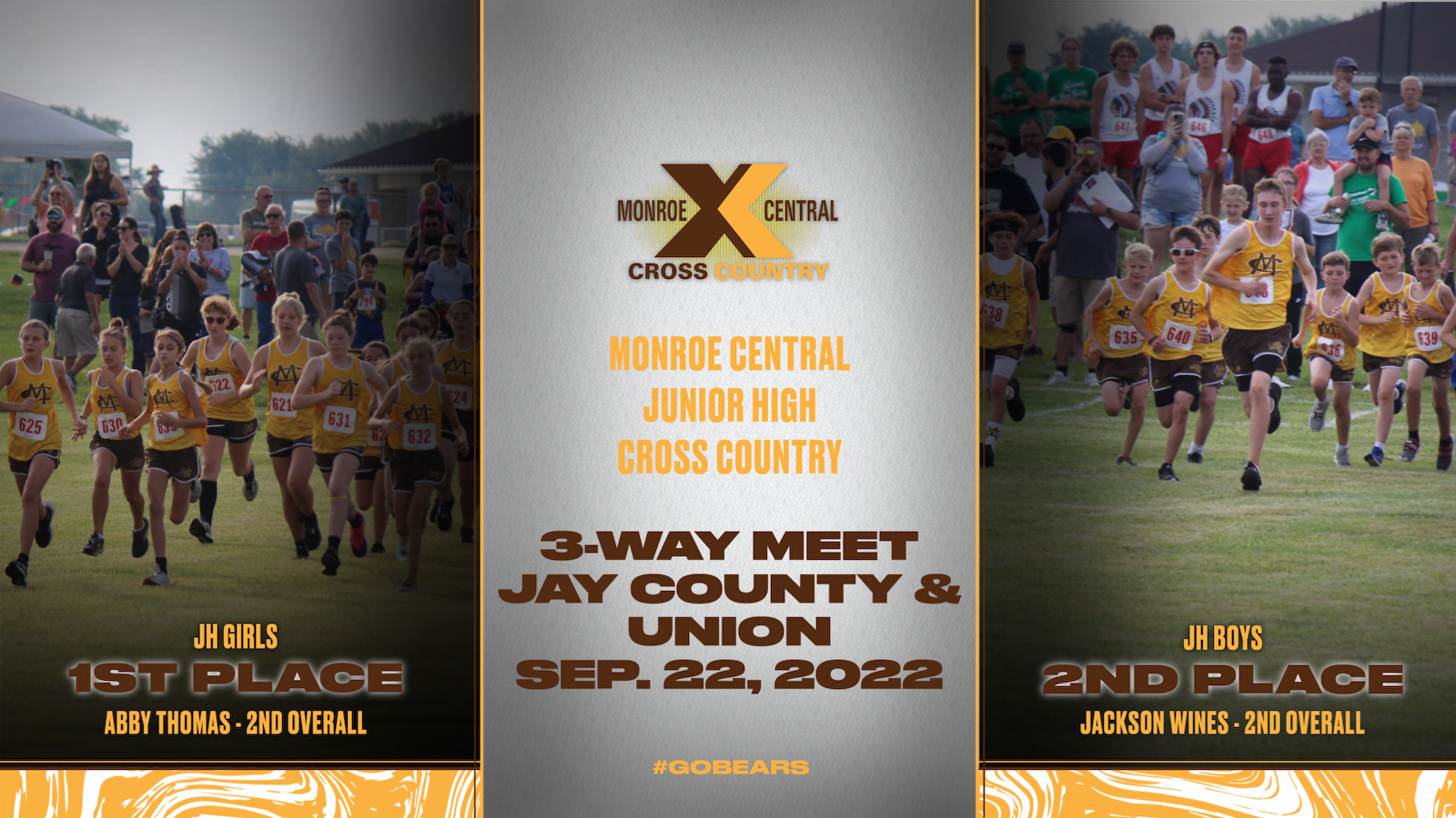 JH Boys XC finish 2nd; Girls XC finish 1st in 3-Way Meet cover photo