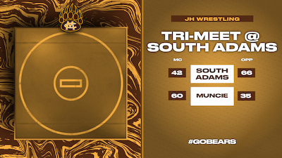 JH Wrestling splits with South Adams and Muncie cover photo