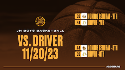 Junior High Boys Basketball split with Driver cover photo