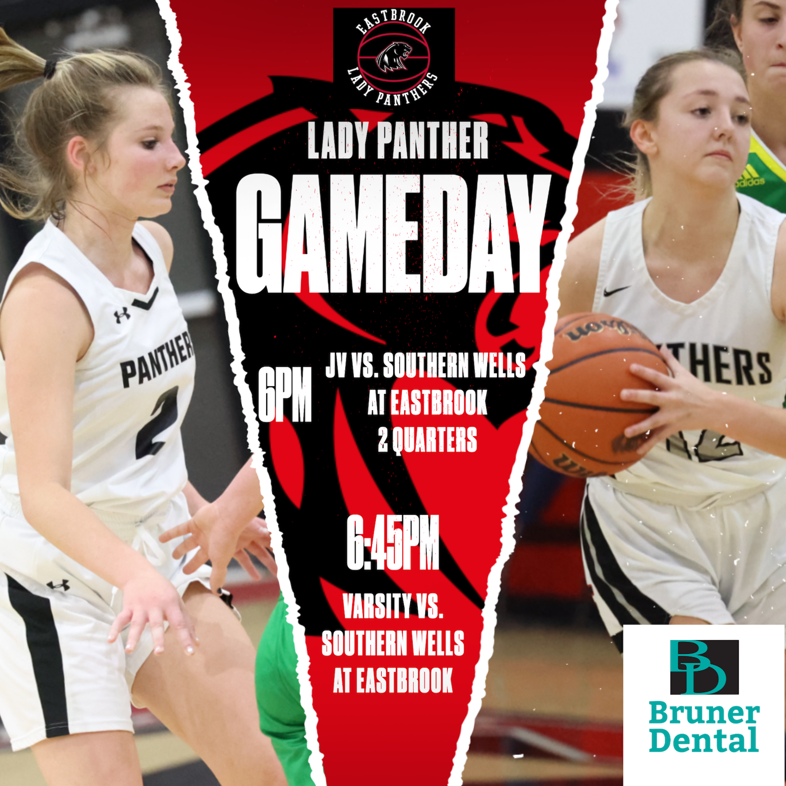 Lady Panther Basketball at Home vs. S. Wells cover photo