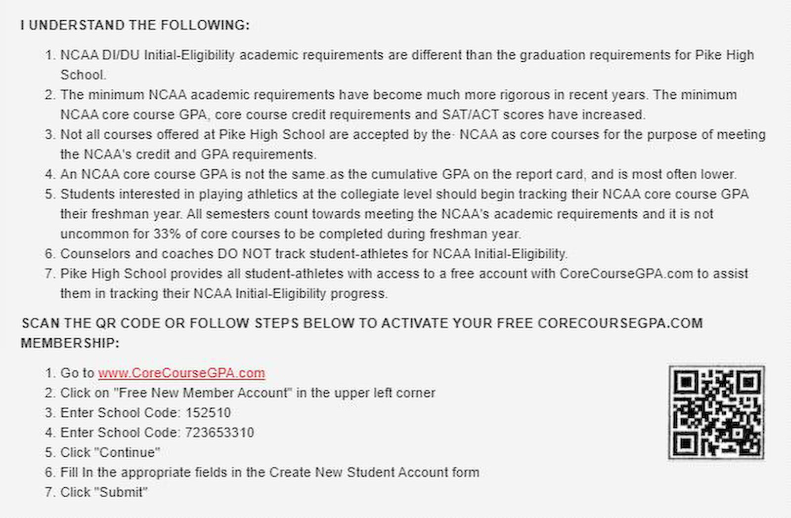 Core Course GPA Instructions cover photo