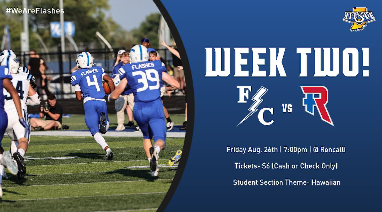 Week Two (Flashes vs Roncalli Franklin Central High School Athletics