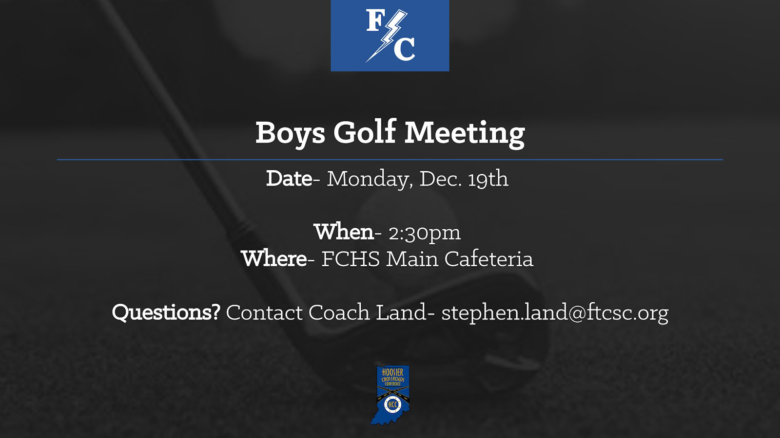Boys Golf Call Out Meeting cover photo