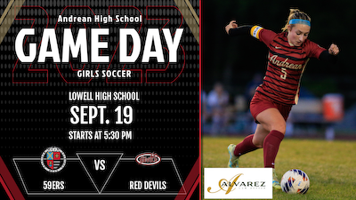Girls Soccer - Andrean vs. Lowell Match Notes, Presented by Alvarez Law cover photo