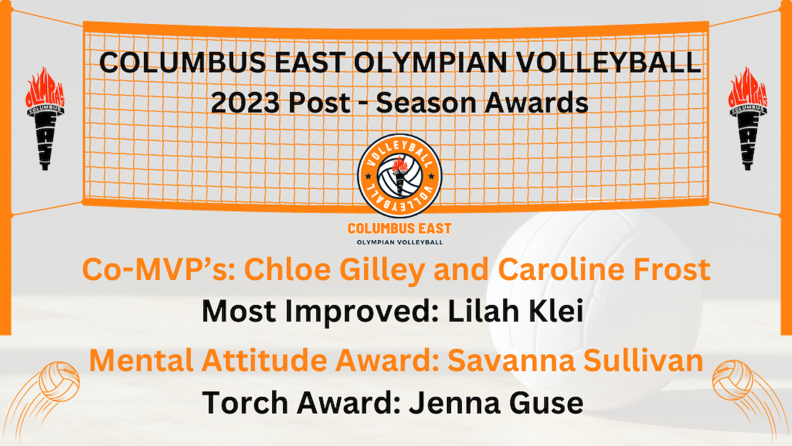 2023 Columbus East Volleyball Team Awards Columbus East High School