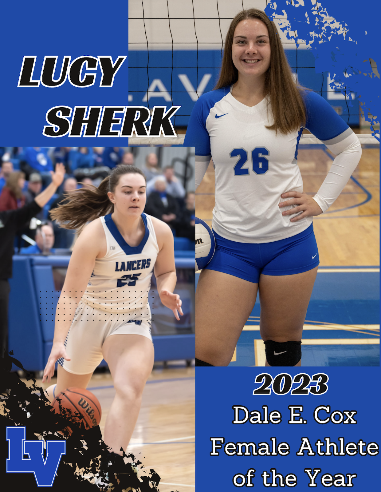 Lucy Sherk: 2023 Dale E. Cox Female Athlete of the Year Collage gallery cover photo