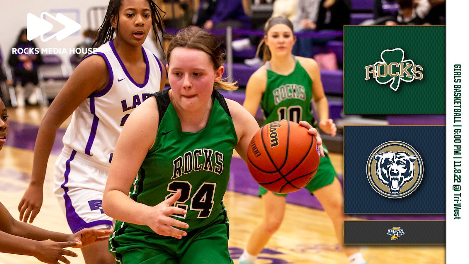 Lady Rocks Defeat Bruins 55-15 cover photo