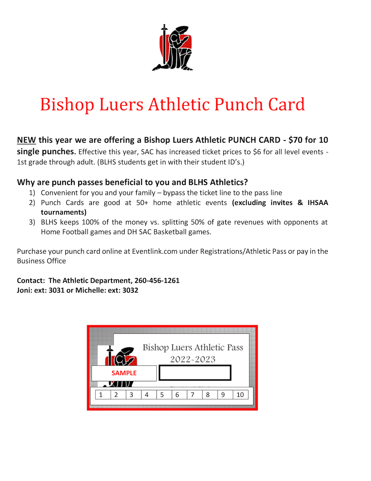 2022-23 Bishop Luers Athletic Sport Pass cover photo